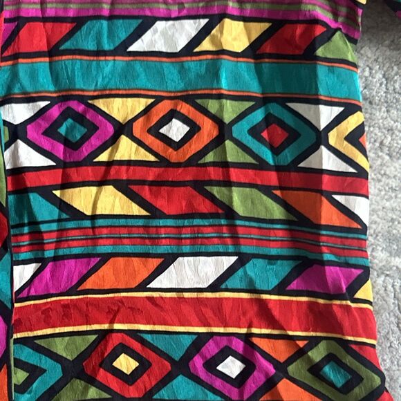 Adrianna Papell Shirt Womens 4 Vintage Retro 100% Silk 80’s Short Sleeve Button - Picture 4 of 7